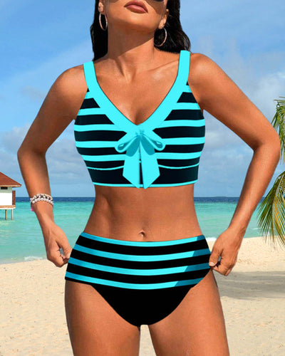 Roksana – Striped High-Waisted Bikini