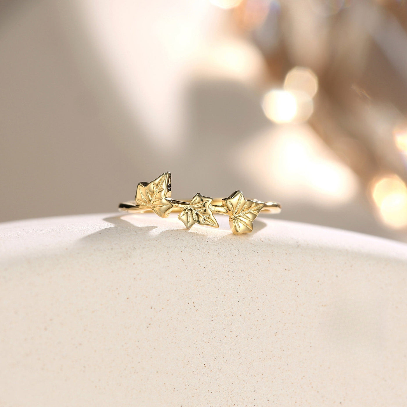 Sycamore Maple Leaf Motif Ring