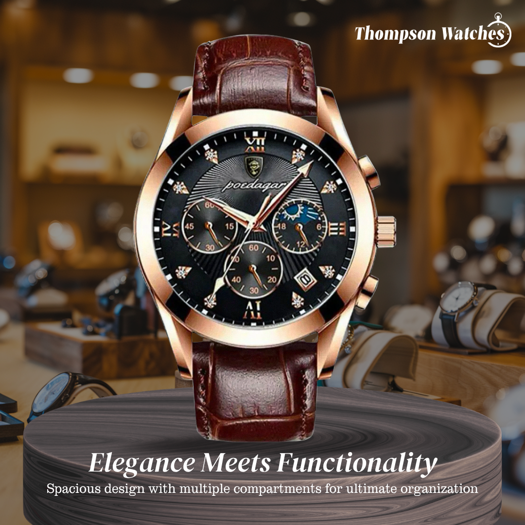 Darian | Classic Textured Leather Strap Watch