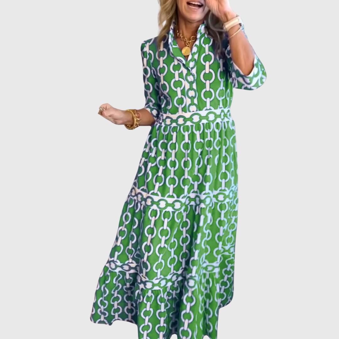 Carlotta | Mediterranean Patterned Dress