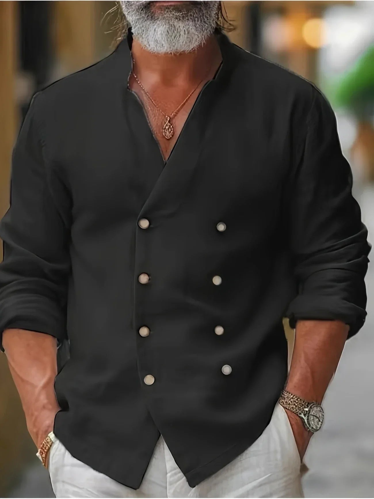 Levi™ - Stylish Double-Breasted Casual Shirt
