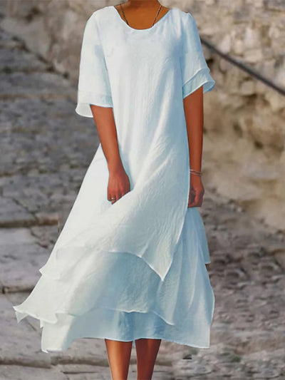 Avencea | Double-layered Dress Made of Linen and Cotton