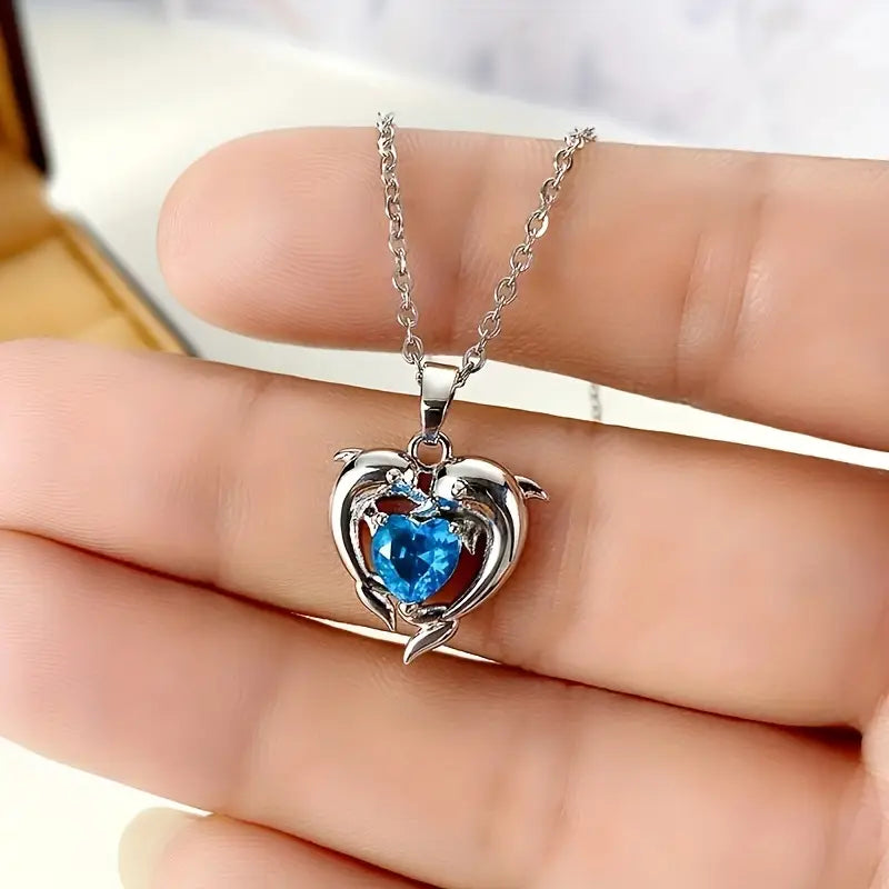 Oceanheart Twins Necklace | White Gold 14k
