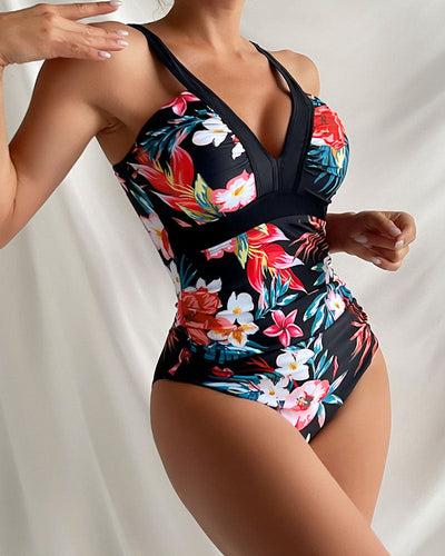 Janet - Chic Floral One-Piece