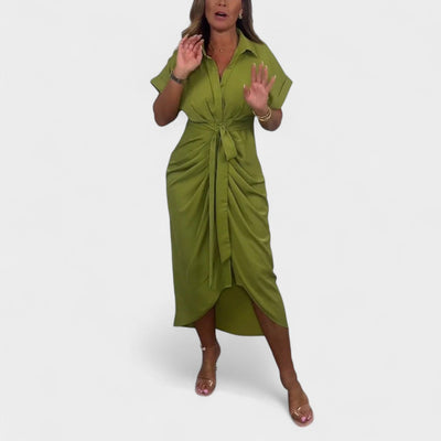 NICOLE | TIE-FRONT SHIRT DRESS