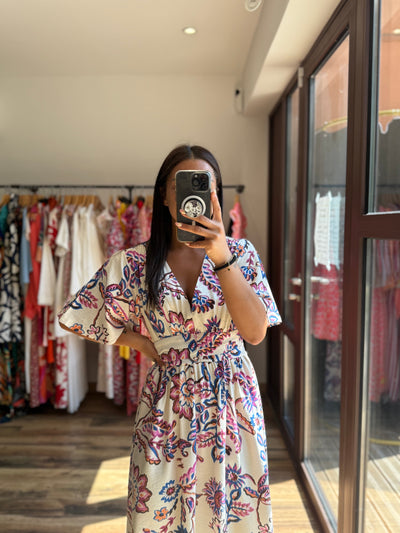 Xia™ - FLOWY LONG DRESS WITH ELEGANT SILHOUETTE