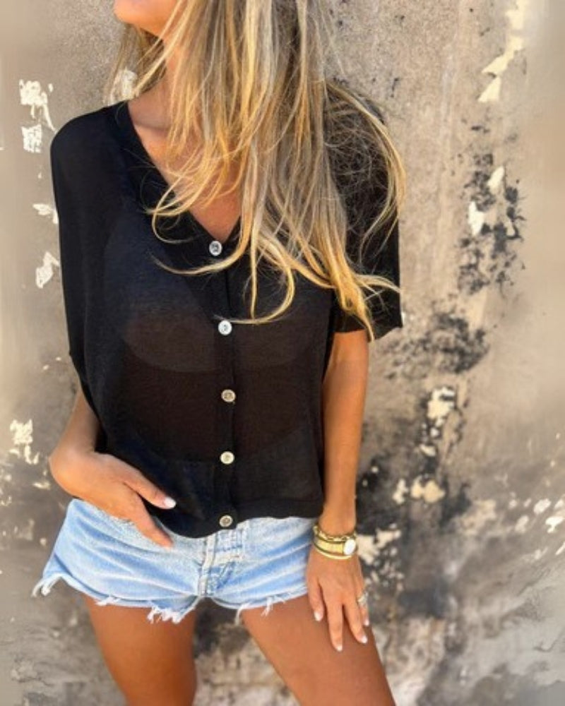 NORTHLINE STUDIO | LIGHTWEIGHT BUTTON CARDIGAN