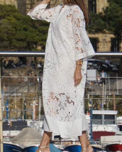 Grace™ - Modern Flowing Refined Lace Dress