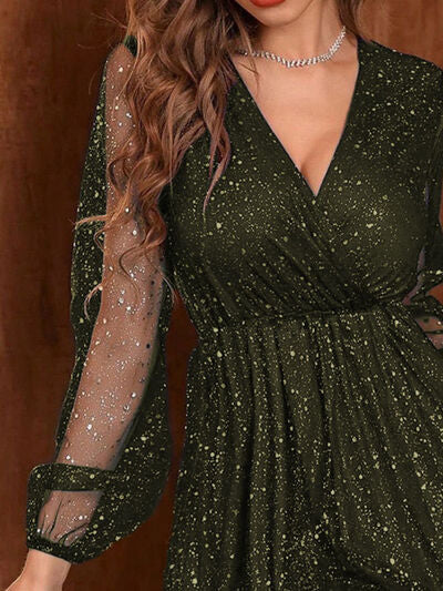 Avencea Mini Dress with Balloon Sleeves