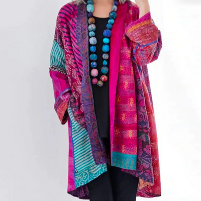 Women's bohemian kimono cardigan for effortless charm