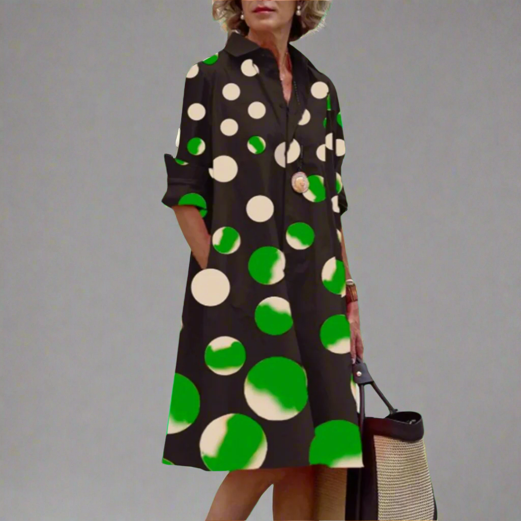 Nika - Lightweight floral print midi dress for women