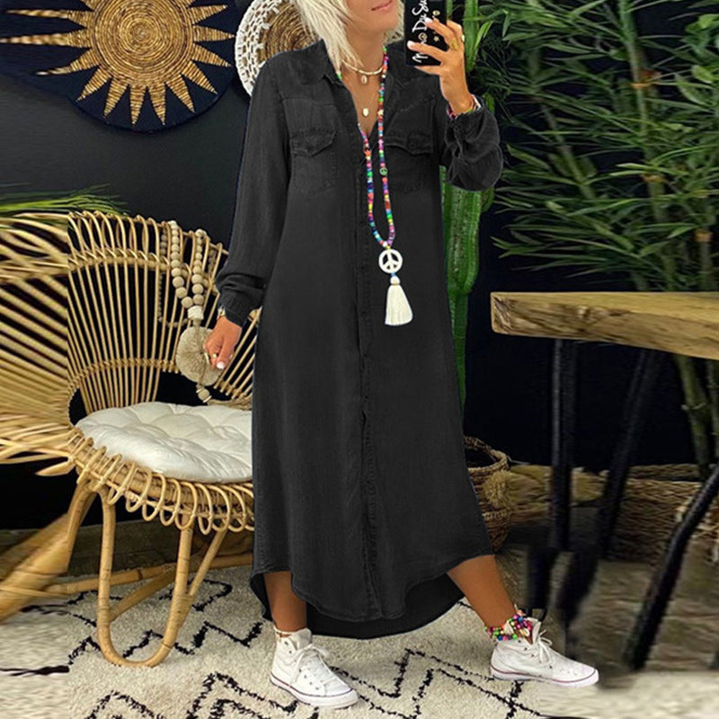 Anzhelie™ | Comfortable Denim Maxi Dress