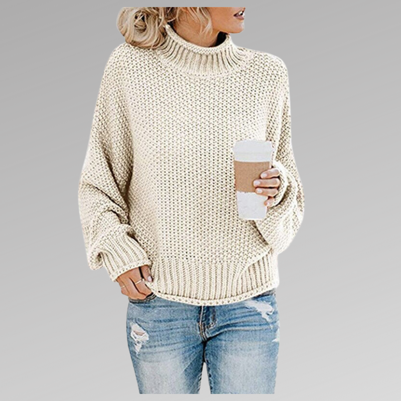 Calista | Soft Mock-Neck Knit Sweater