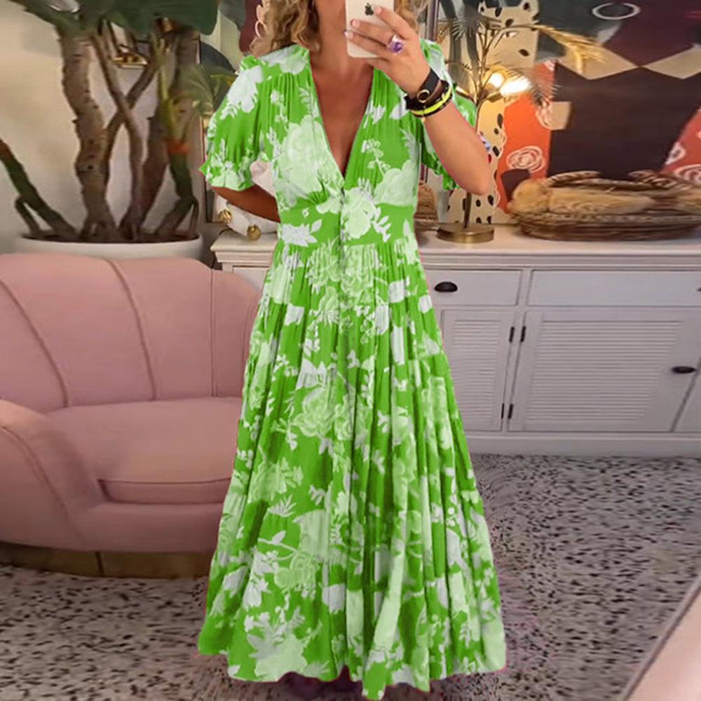 FLORIANA™ - Vibrant Floral Dress