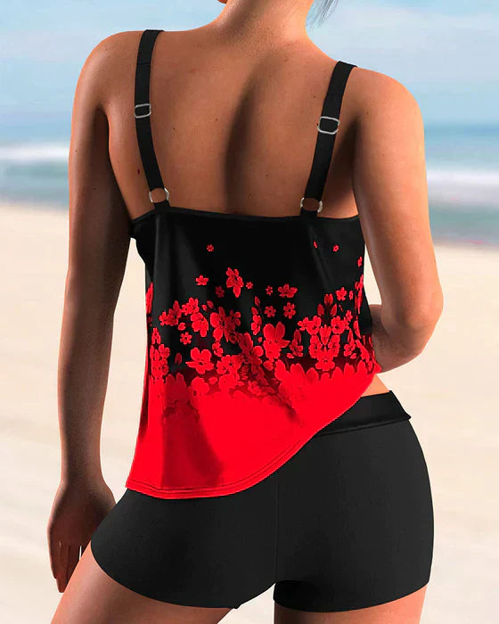Avencea | Tankini Set with Floral Pattern for Ultimate Vacation Comfort