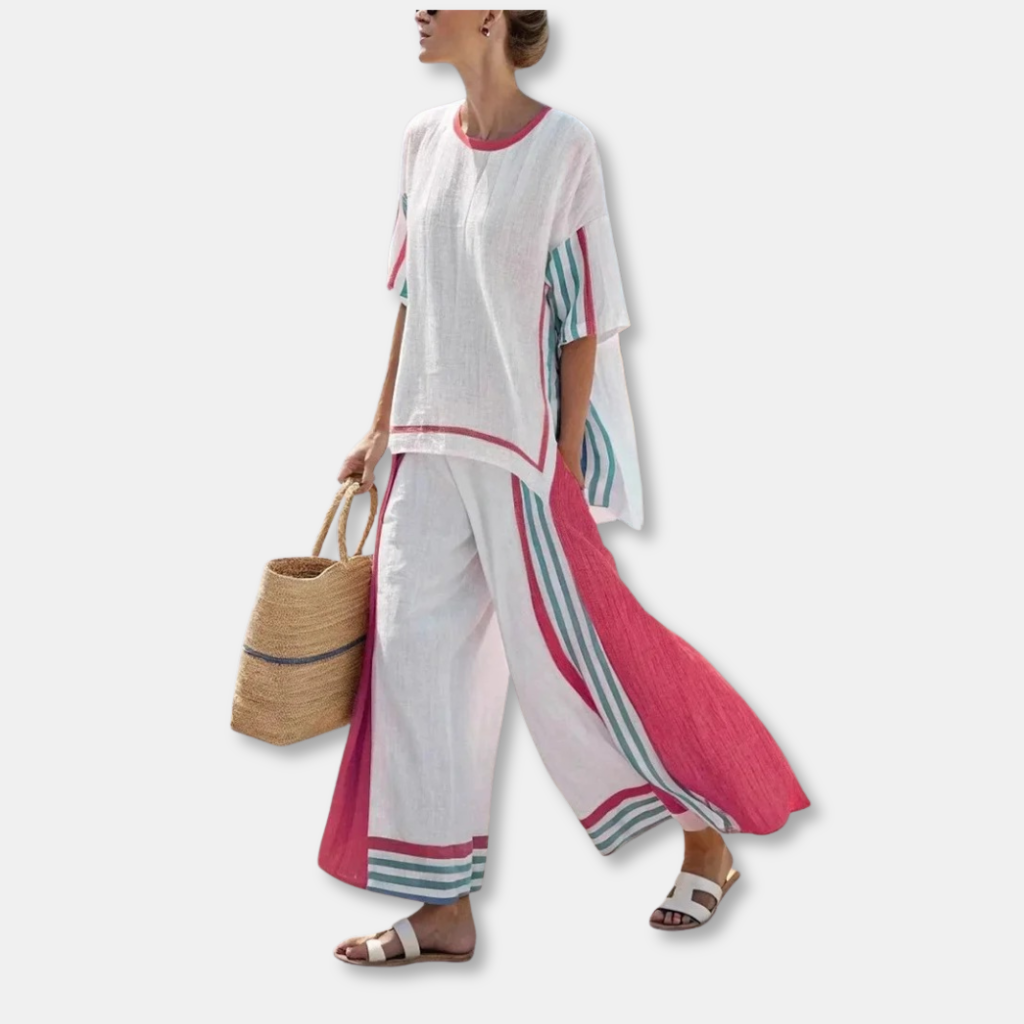 Valentina | Bamboo Linen Stripe Set