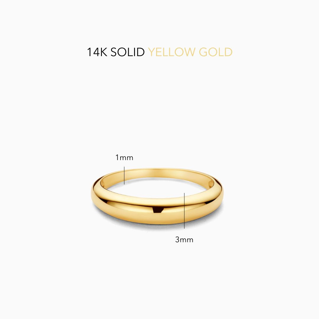 Midi Dome Ring | Gold 14k