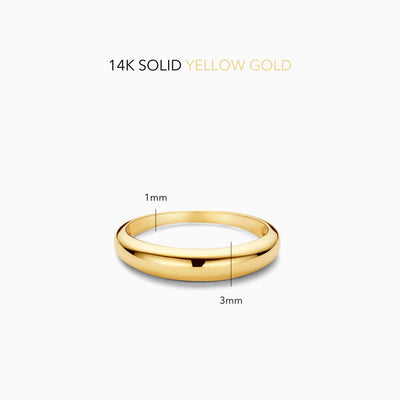 Midi Dome Ring | Gold 14k