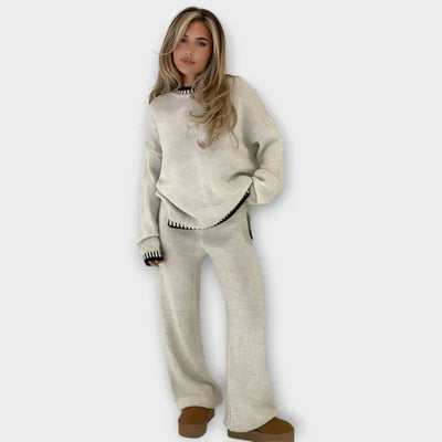 Isabel - 2-Piece Set with Knitted Top and Wide Pants