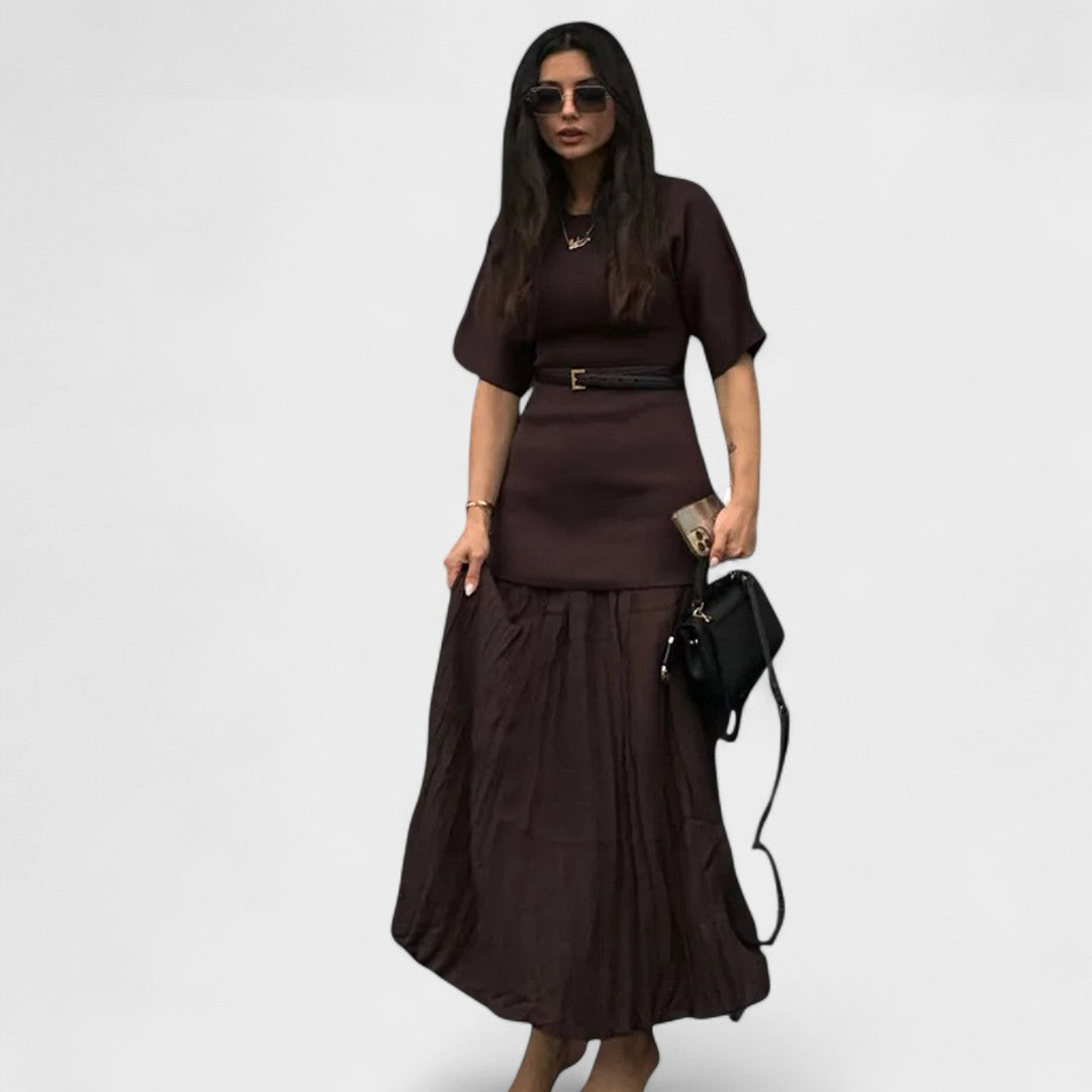 Aria | Pleated Maxi Dress