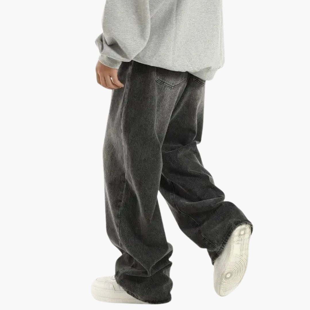 Oversized Noir Street Jeans