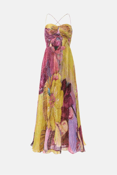 Kiara™ - MULTICOLORED IKAT PRINT MAXI DRESS