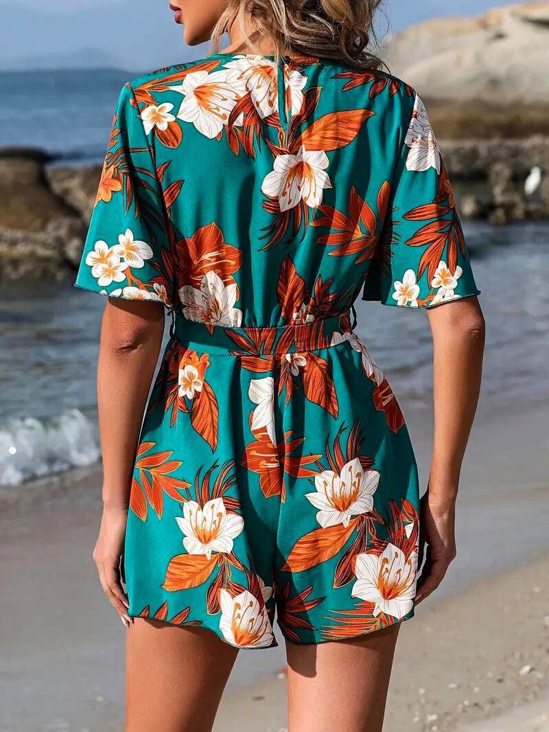 Tropical Blossom Romper