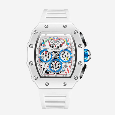 Cairo | Color-Popped Skeleton Dial Futuristic Watch