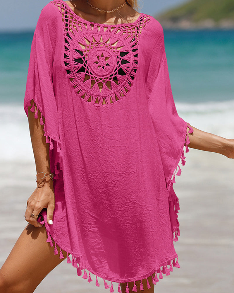 Irmina – Beach Cover-Up with Pom-Pom Trim