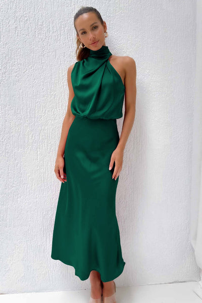 Verona - Long satin dress