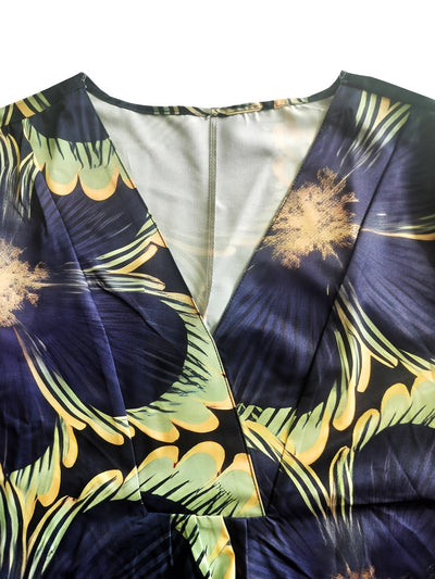 Talia | Midnight Bloom Relaxed Midi Dress