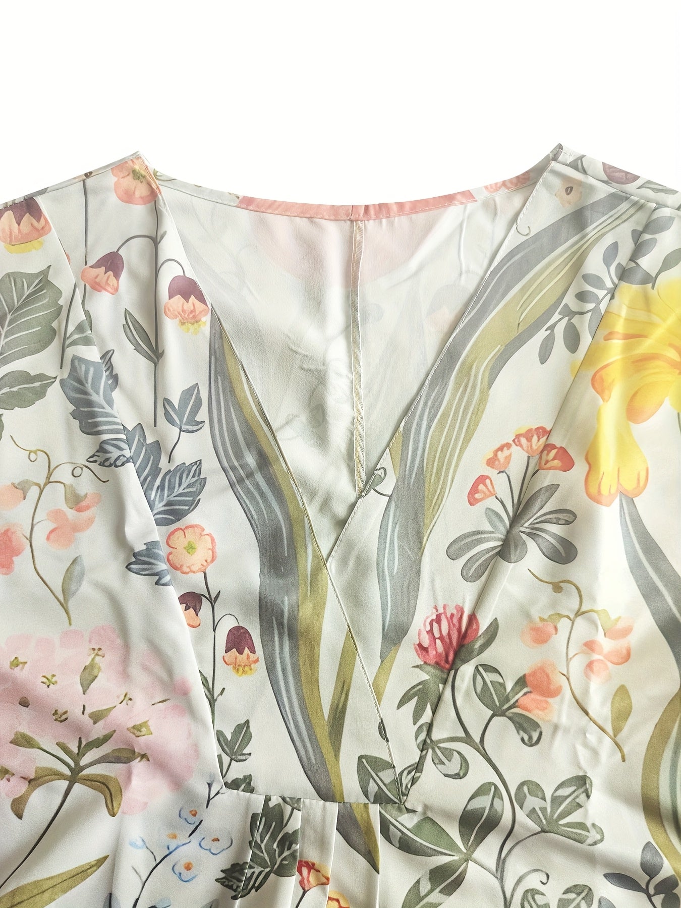 Luna | Wild Meadow V-Neck Midi Dress