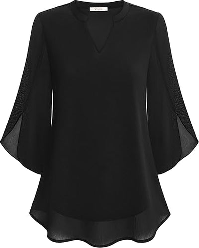 PETRA | CHIFFON A-LINE BLOUSE