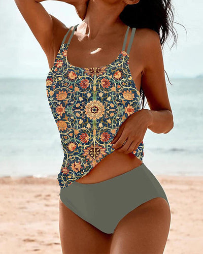 Szesna – Printed Tankini with Double Strap Detail