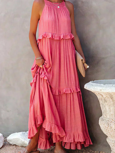Isla | Boho Ruffle Maxi Dress
