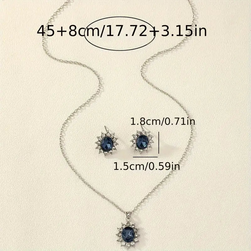 Katya Azuryn Jewelry Set | White Gold 16k