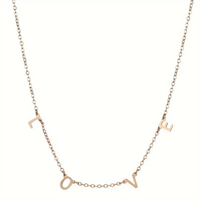 Golden Custom Initial Necklace