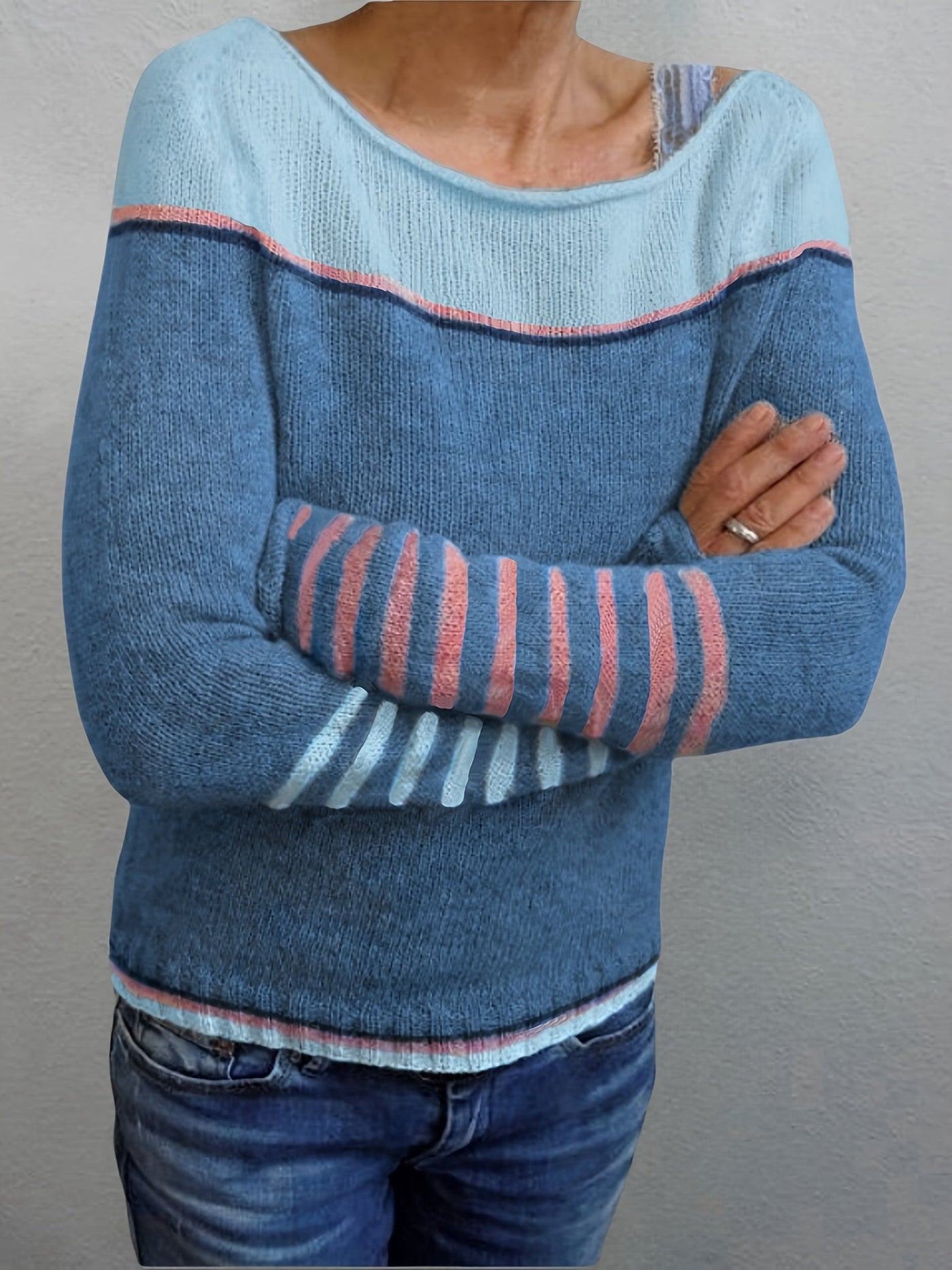 Katharina™ | Long Sleeve Striped Sweater