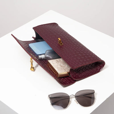 Venezia Woven Baguette Clutch