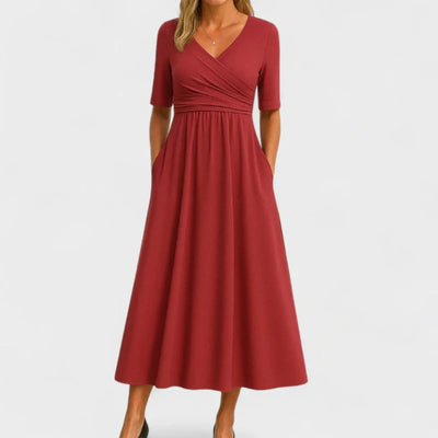 THE MARIBEL | PLEATED DAY DRESS