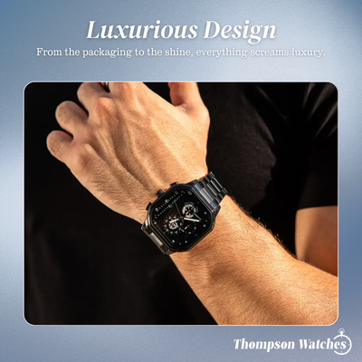 Orion | Industrial-Inspired Bold All-Black Geometric Case Watch