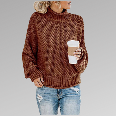 Calista | Soft Mock-Neck Knit Sweater