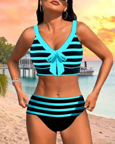 Roksana – Striped High-Waisted Bikini