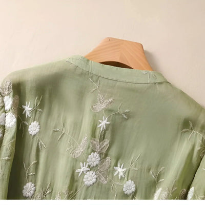 LUCILLE™ - FLORAL BUTTON-UP BLOUSE