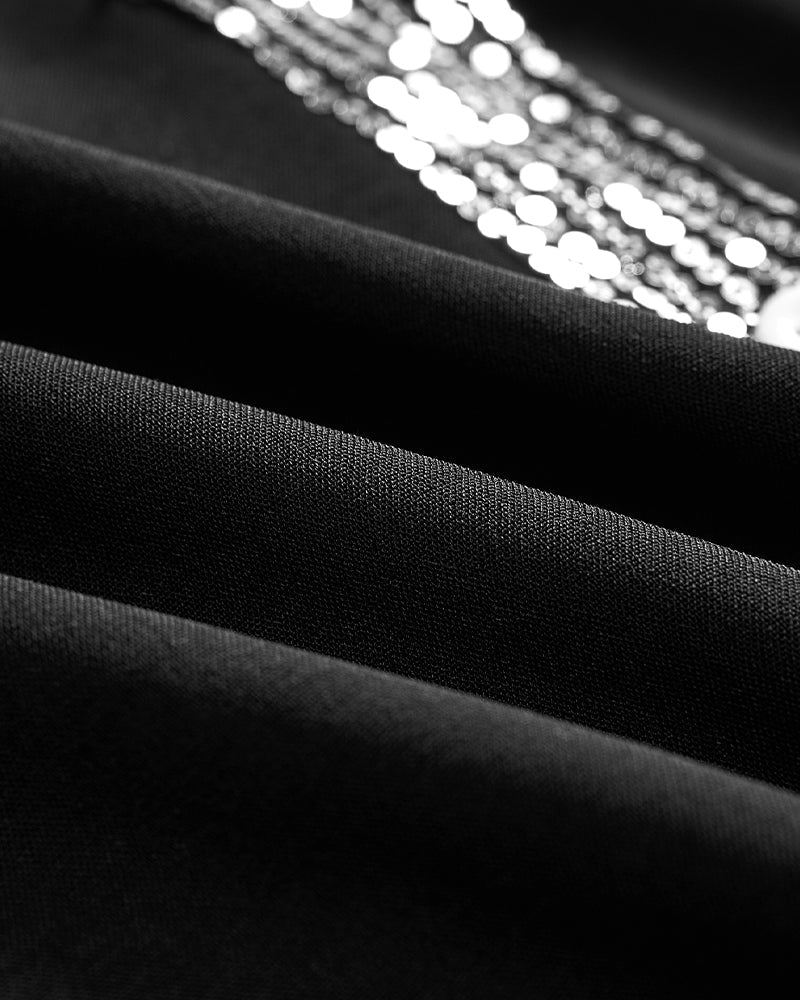 Veda - Paneled Relaxed Fit Sequin Top