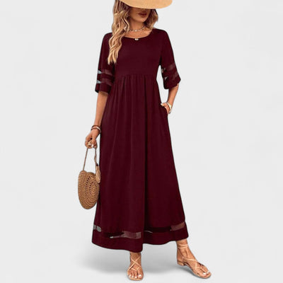 JACQUELINE | CHIC PANEL MAXI DRESS