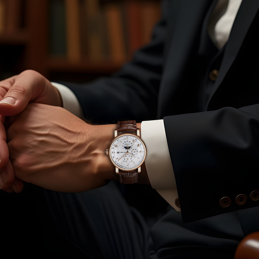 Automatic Mechanical Luxury Leather Watch