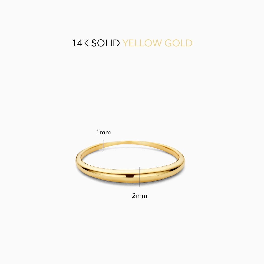 Slim Dome Ring | Gold 14k
