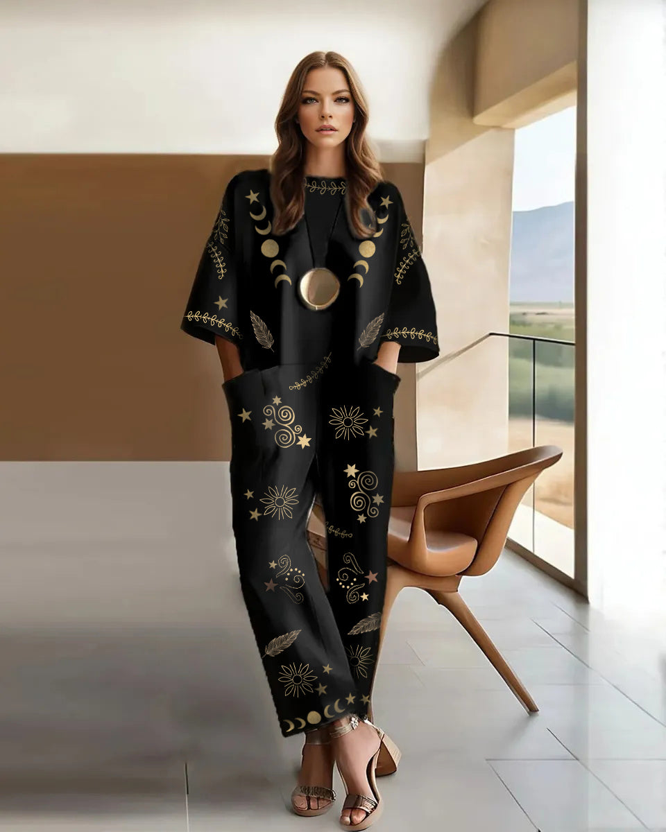 Nancy™ | Cotton Stretch Wide Jumpsuit