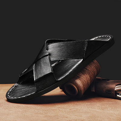 Domenico Farinelli Criss-Cross Slide Sandals